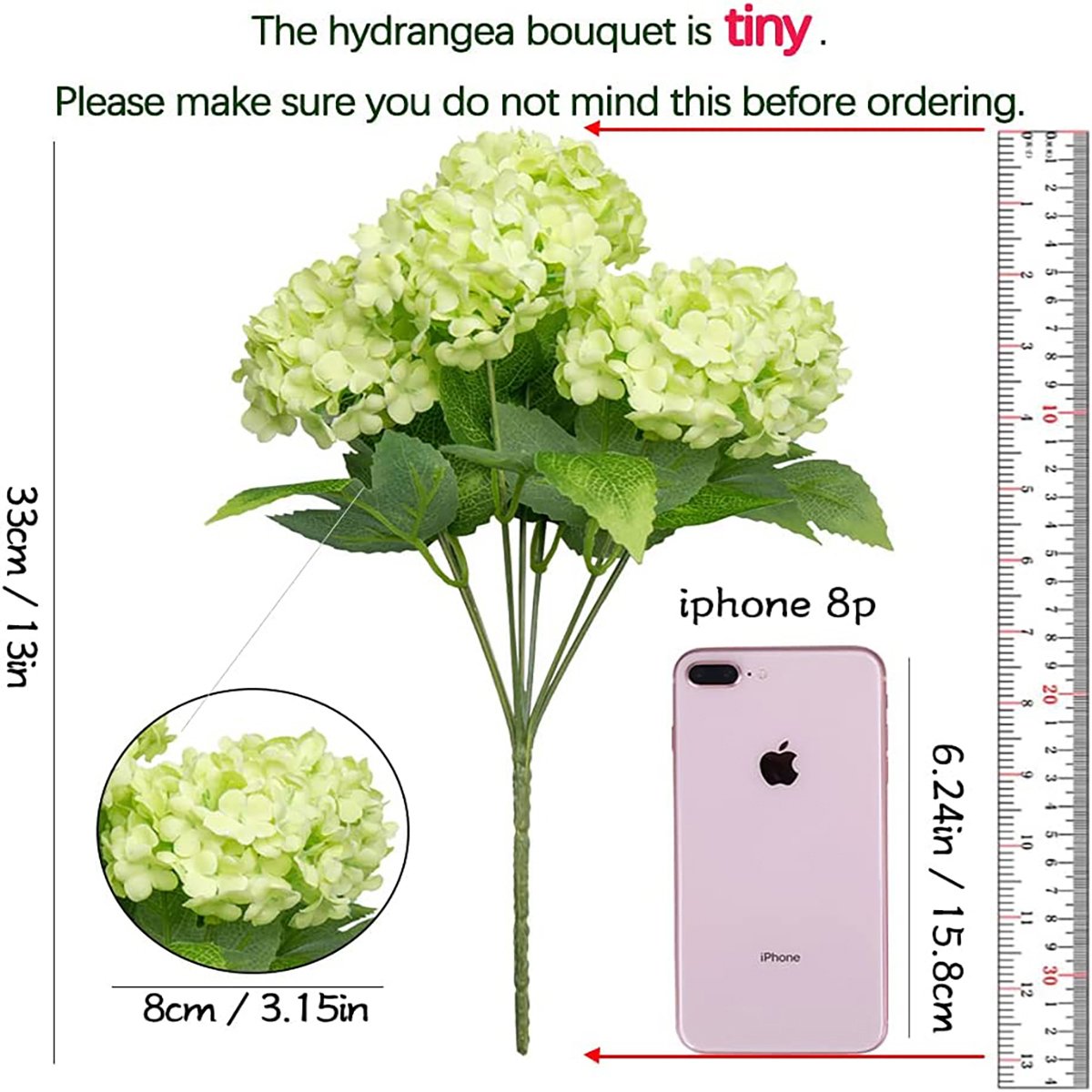 High Quality Artificial Real Touch Latex Hydrangea Flower Stem Large Head For Party Hotel Wedding Table Decorative Flowers