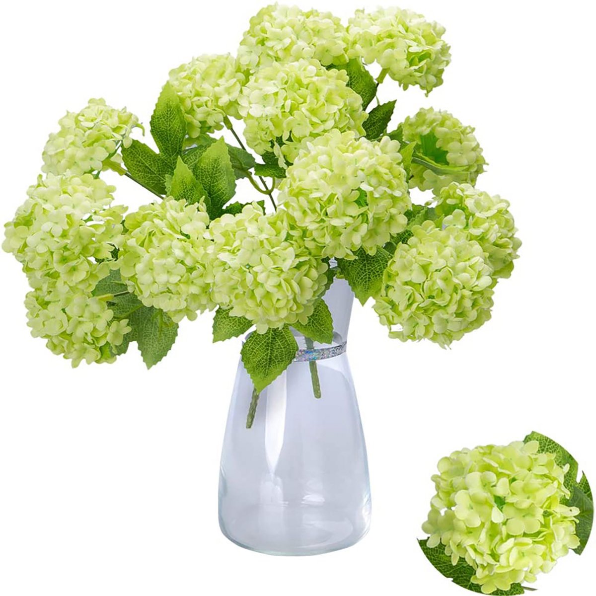 High Quality Artificial Real Touch Latex Hydrangea Flower Stem Large Head For Party Hotel Wedding Table Decorative Flowers