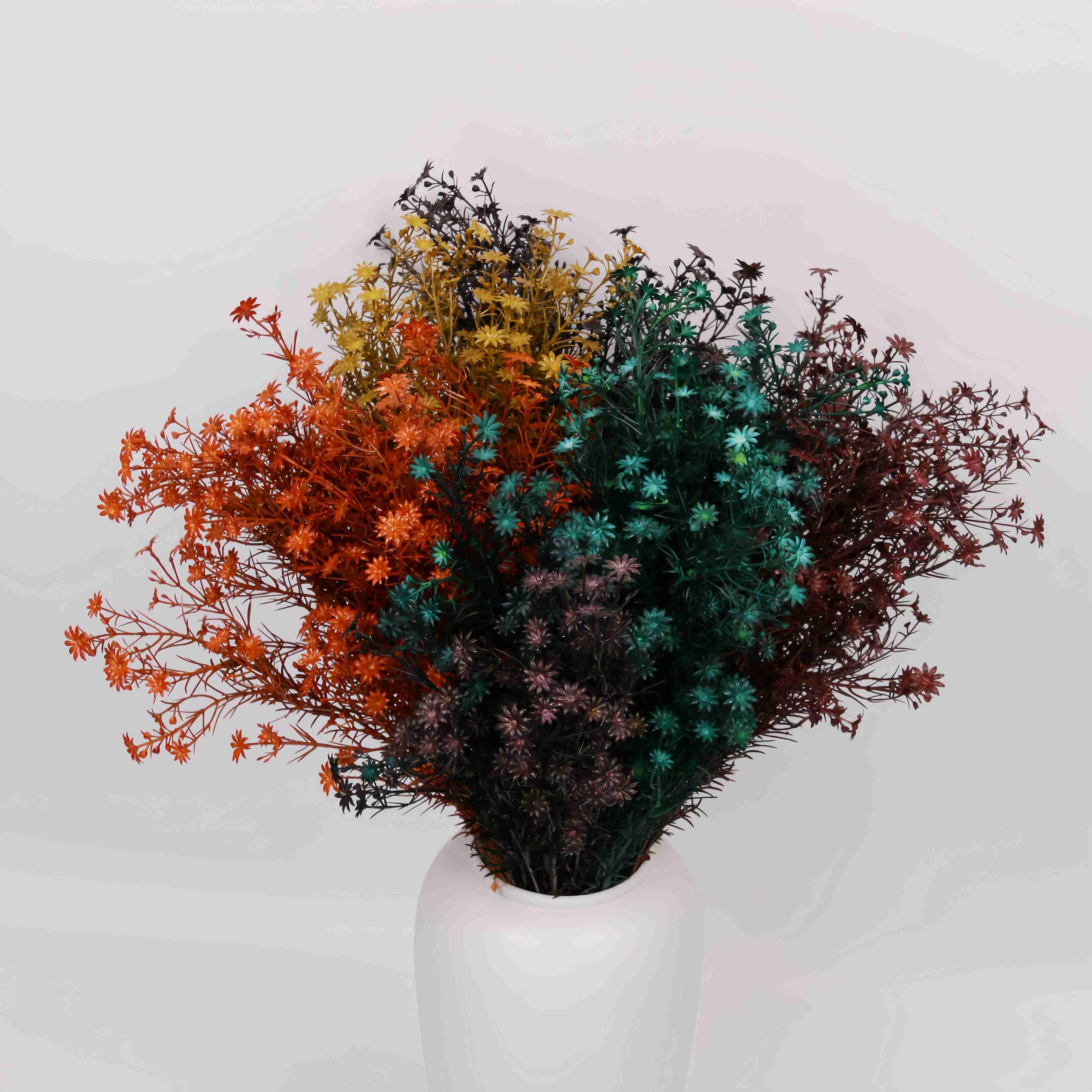 Customizable Internet Celebrity Ins Style Artificial Simulation Flowers 5 Head 25 Mesh Dried Daisies Easter Wall Decor