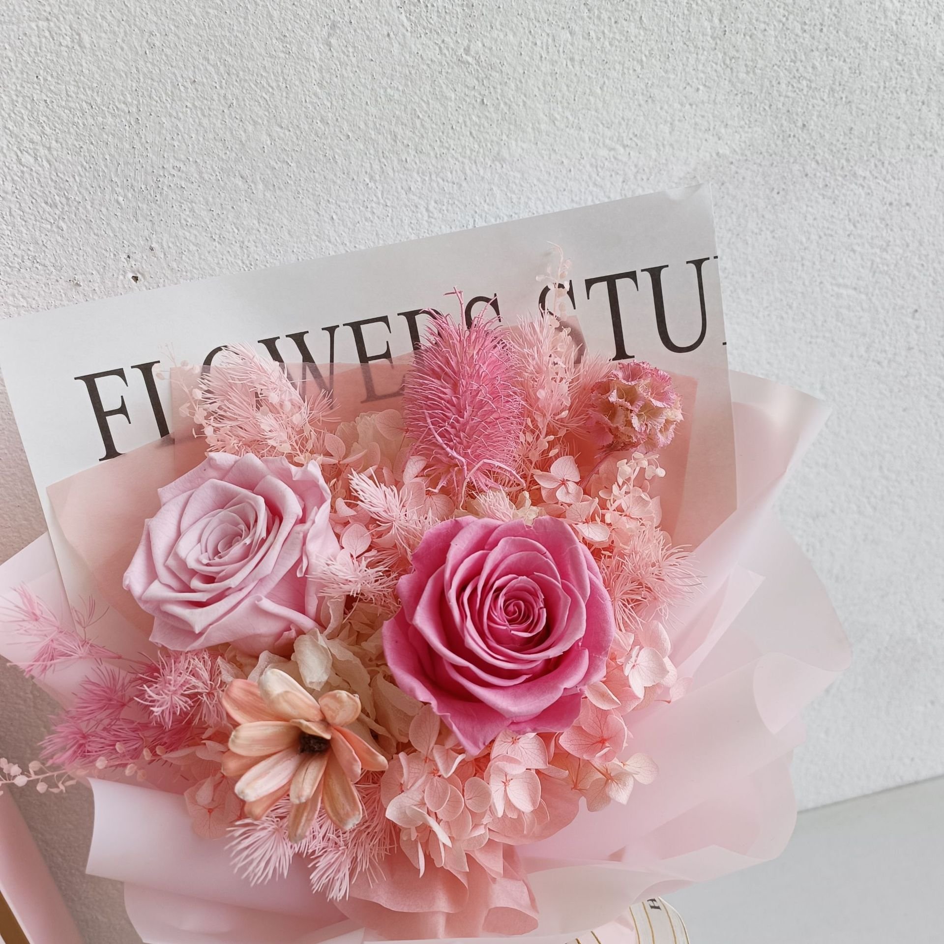 Customized Factory Supply Eternal Roses Wholesale Dried Forever Roses Preserved Flowers Bouquets