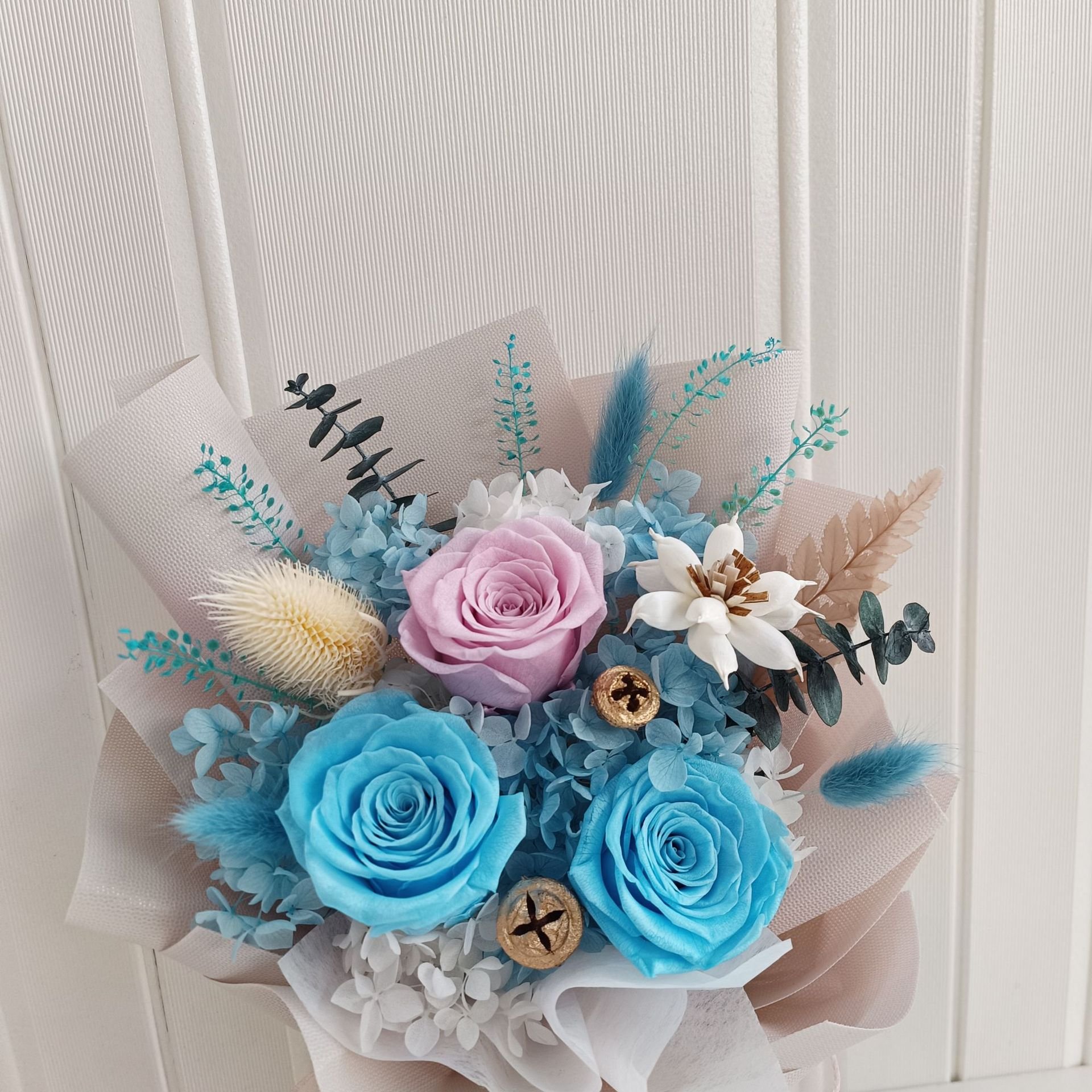 Customized Factory Supply Eternal Roses Wholesale Dried Forever Roses Preserved Flowers Bouquets