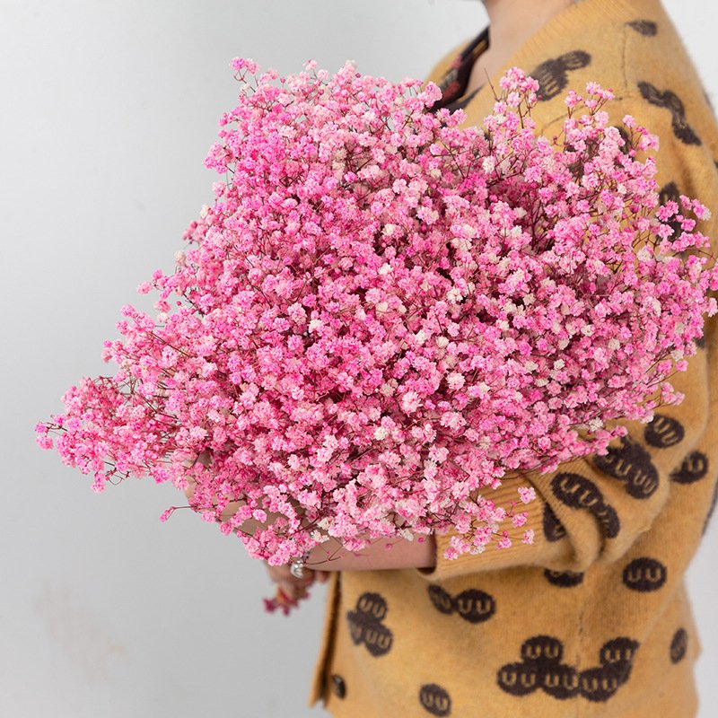 G32 Wedding Flowers DIY Wreath Floral Table Vase Decor Dried Babys Breath Flowers Bouquet Natural Gypsophila Branches