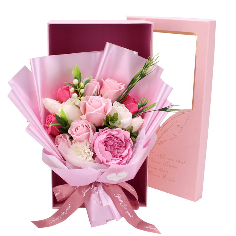 2024 New Low-cost Rose Immortal Flower Ornaments WholesaleHot Selling Rose Soap Bouquet Birthday Gift Party Party