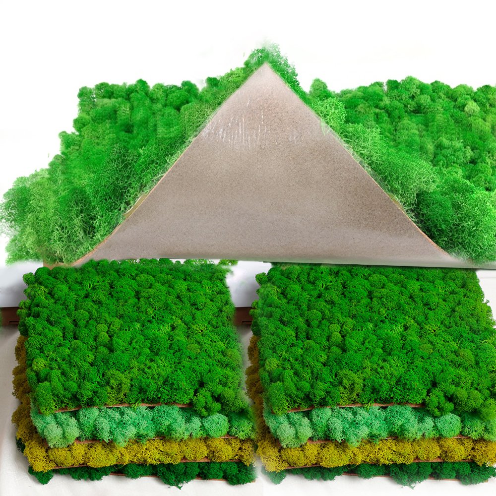 HFlora Wholesale 30*30 cm Decorative natural Preserved Moss Panel 10+ colors for Indoor Wedding Party Company wall decoration