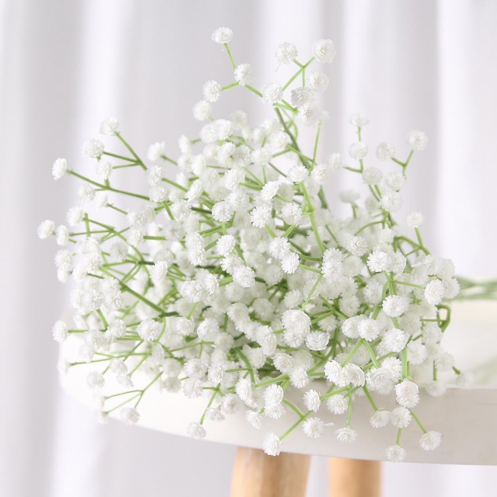 White Babys Breath Flowers Artificial White Fake Flowers Gypsophila DIY Floral Bouquets Arrangement Wedding Home Decor A512