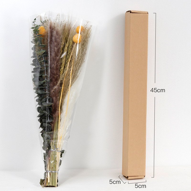 Wholesale Dried Flower Pampas Grass Mixed With Dried Flower Bouquet Eucalyptus Reed Dry Flower Bouquet Set VP-YNRS001