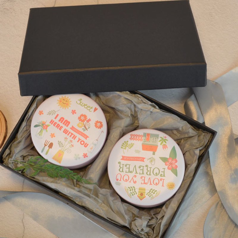 Luxury Decorative Wedding Custom Christmas Travel Tin Dried Flower Soy Scented Candle 2/3 wick scented candles