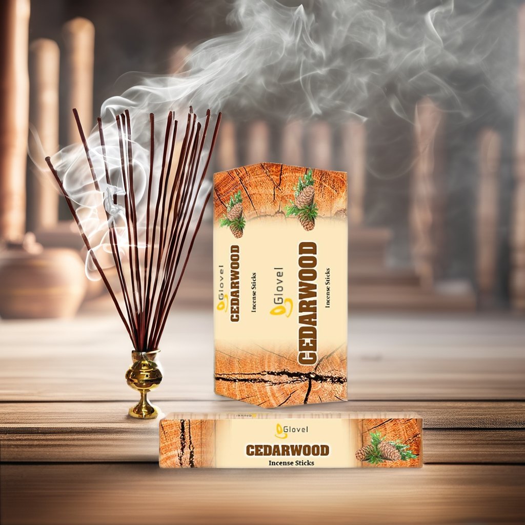 Best Selling Cedarwood Incense Stick 9 inch sticks Square Box with scented Pooja Incense Stick Best exporter from India