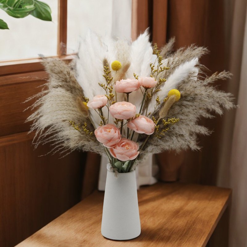 CH-121 Active Demand Natural Pampas Grass &Soap Flower Wedding Dried Flowers Bouquet for Decoration