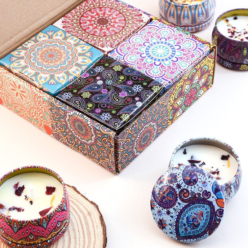 DIY Candle Dried Flower Soy Wax Luxury Aromatherapy Scented Candle Set Christmas Wedding Gift Custom Gift