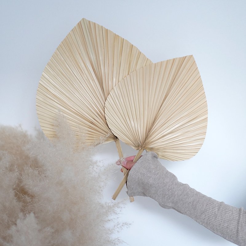 Wholesale Natural Dried Palm Leaves Decorations Heart-Shaped Palm Leaves For Bouquet Gift Wedding
