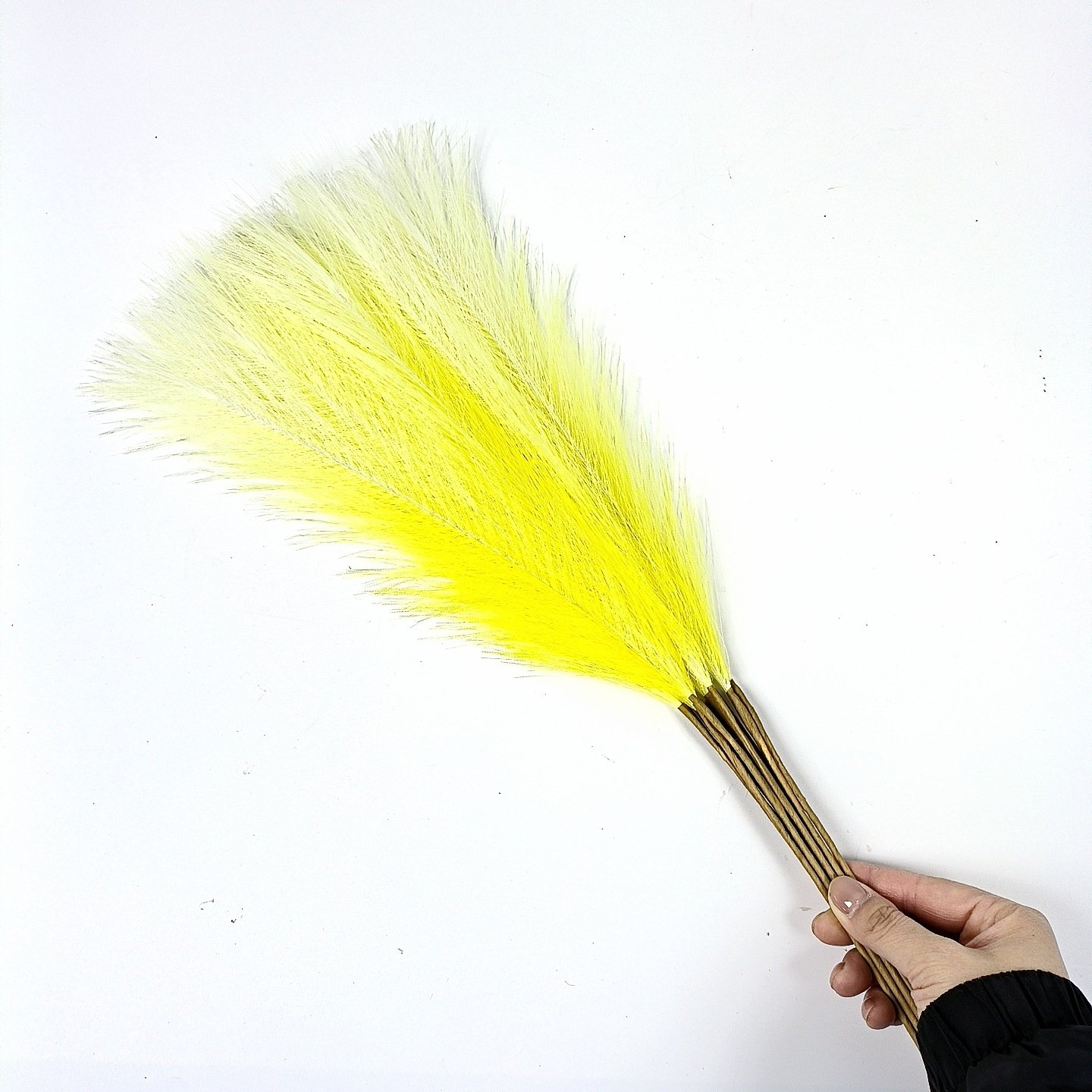 55CM gradient color simulation cattail Dried Grass Fluffy Pampas Bouquet Plant Live Flower Arrangement Wedding Boho CoffeeTable