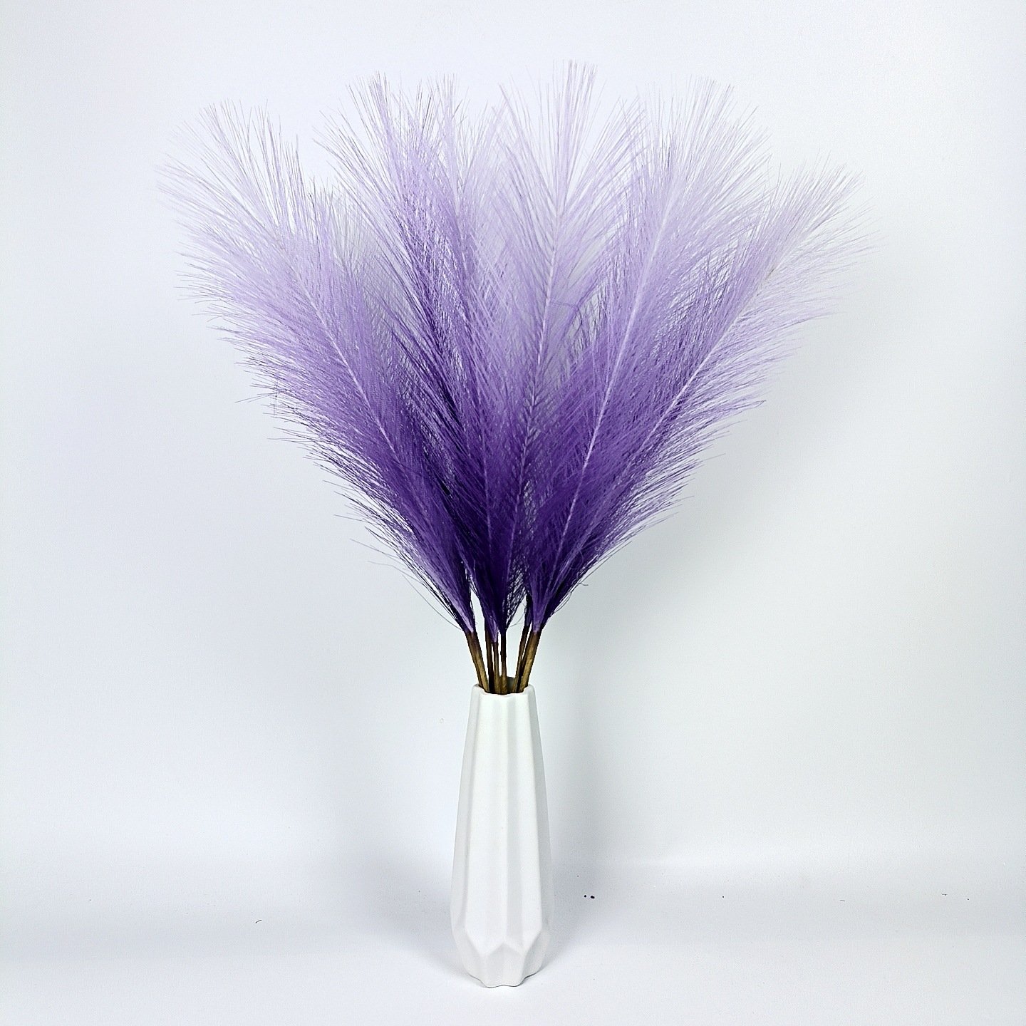 55CM gradient color simulation cattail Dried Grass Fluffy Pampas Bouquet Plant Live Flower Arrangement Wedding Boho CoffeeTable