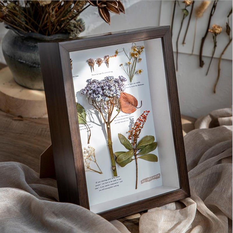 Multi-size Customized High Quality Wooden 3D Shadow Box Frame DIY Dried Flowers Picture Frame for Home Decor