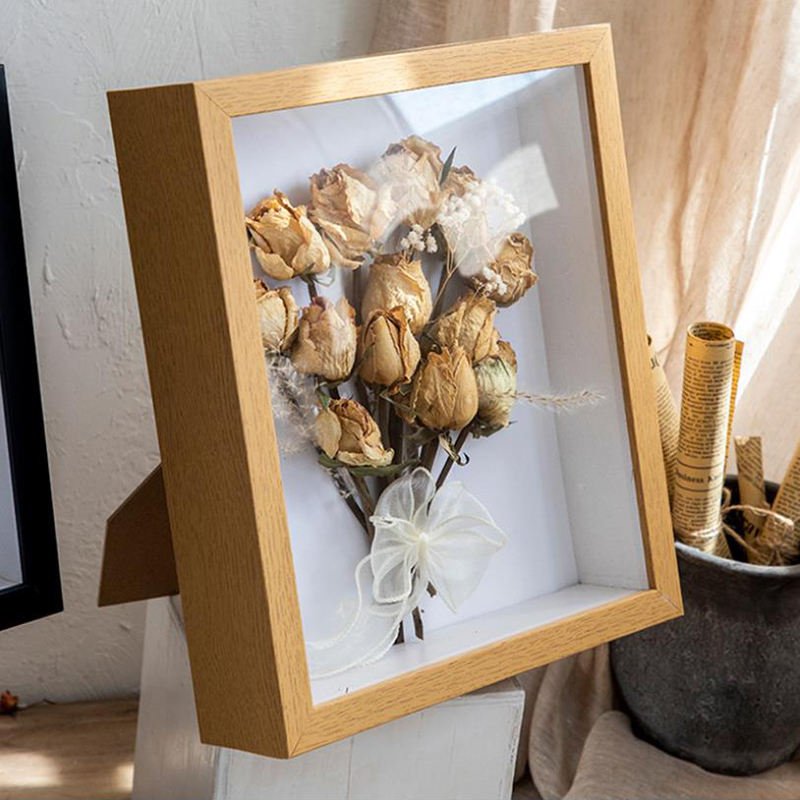 Multi-size Customized High Quality Wooden 3D Shadow Box Frame DIY Dried Flowers Picture Frame for Home Decor