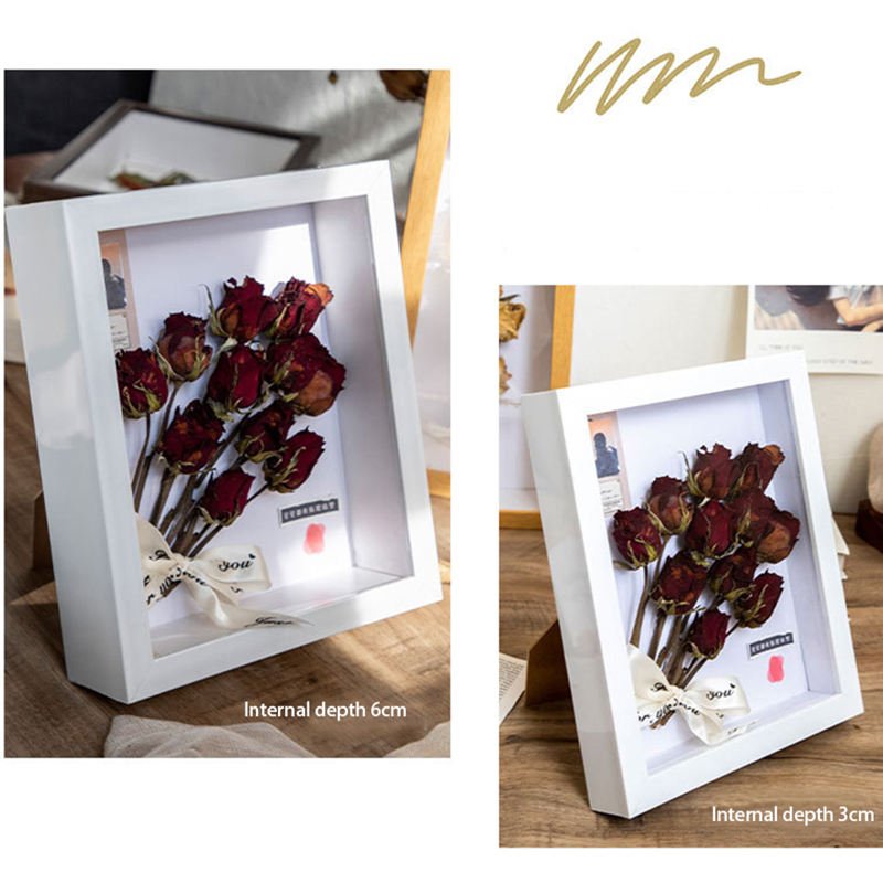 Multi-size Customized High Quality Wooden 3D Shadow Box Frame DIY Dried Flowers Picture Frame for Home Decor