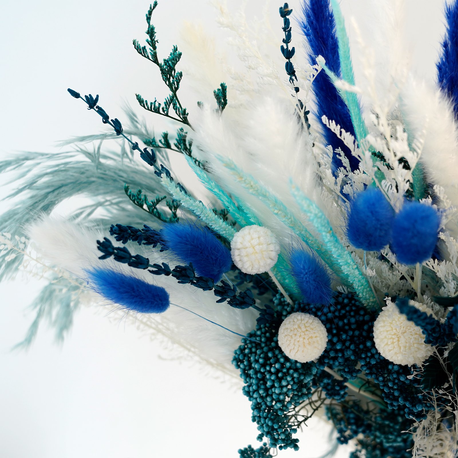 Natural Dried Pampas Grass Bouquet Lavender Decor Bohemian Style Family Wedding Country Farmhouse Decorated with Dried Flowers