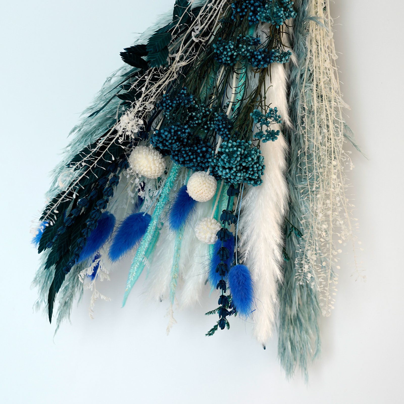 Natural Dried Pampas Grass Bouquet Lavender Decor Bohemian Style Family Wedding Country Farmhouse Decorated with Dried Flowers