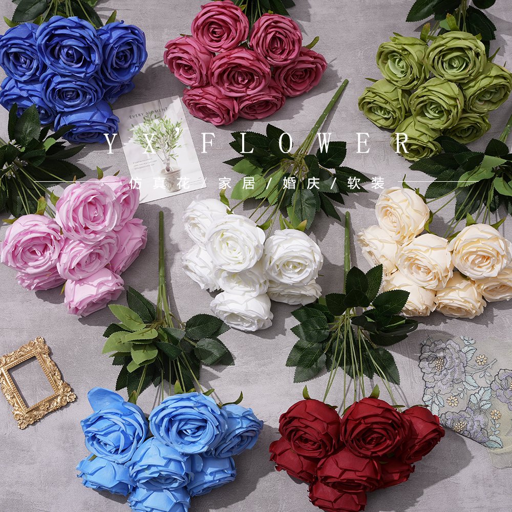 Seven imperial concubines rose wedding home set flowers silk flower wedding arch road guide flower arrangement