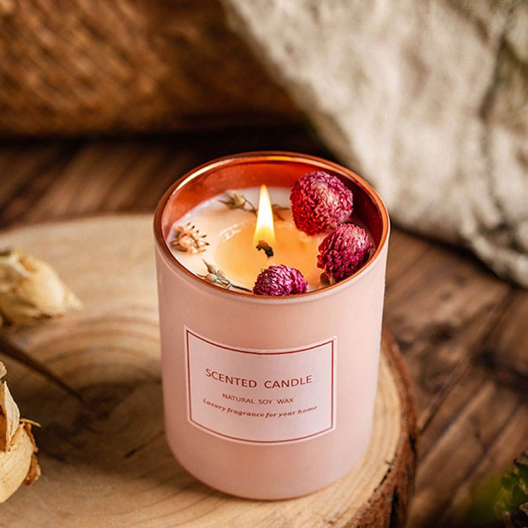 Best Selling Craft Private Label Lanjo Decorative Flowers Candles Scented Luxury Wedding Gifts for guests