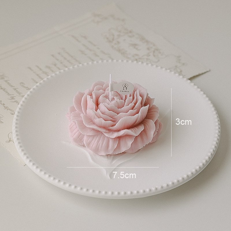 2024 AROMA HOME Valentine's Day Mother's Day Holiday Gift Peony Flower Shaped Romantic Home Decoration Fragrance Soy Wax Candle