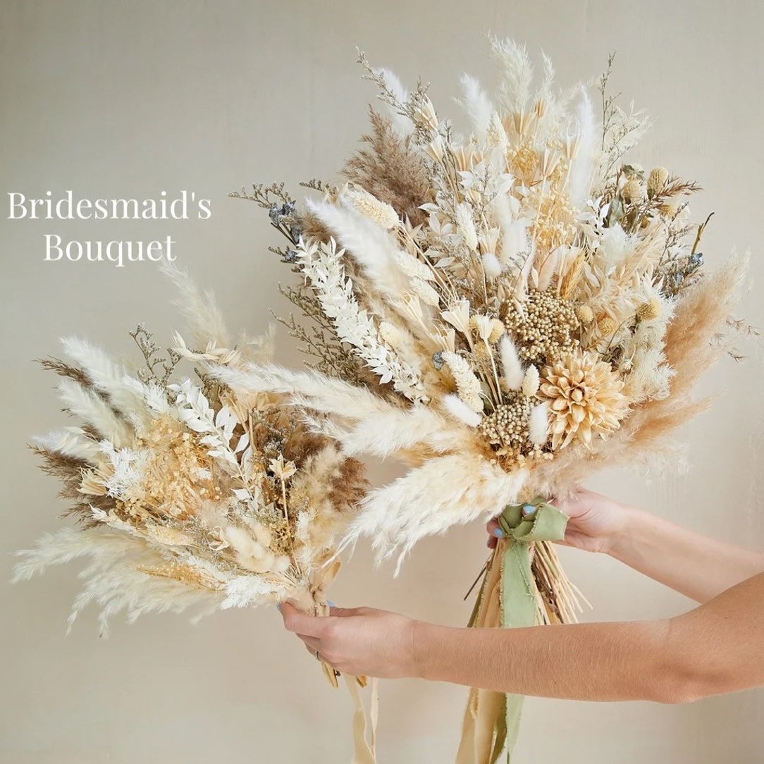 Hot Natural Boho Home Decor Wedding Centerpieces Guest Gifts Dry Plants Arrangements Dried Flowers Bouquet
