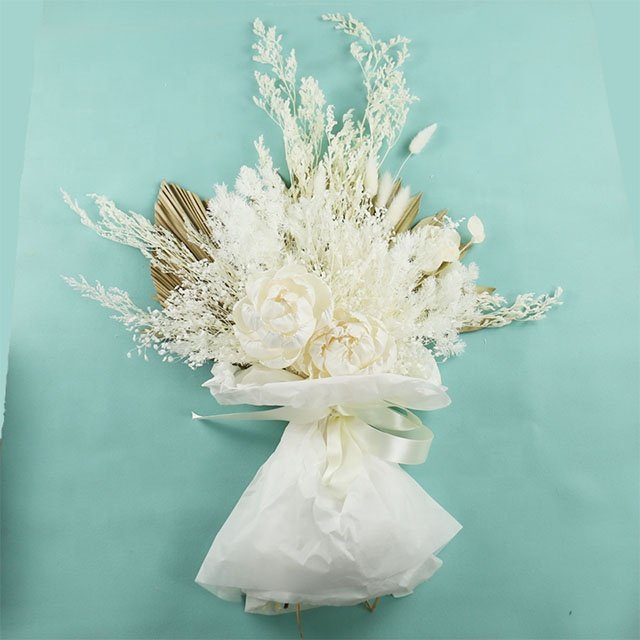 Wholesale natural dried flowers bouquet preserved flowers bunches arrangement for home wedding decoration