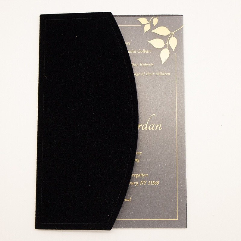 Civi Customized Acrylic Velvet Wedding Invitation Card Wedding Anniversary Dried Flower Greeting Card