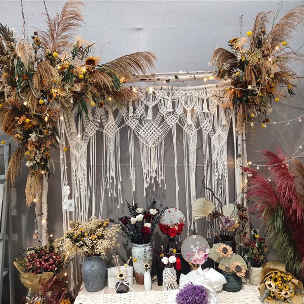 E07169 Wedding Decor Natural Vietnam Large Dried Flower Pampas Grass Reed Bleach Preserved Dried Pampas Grass