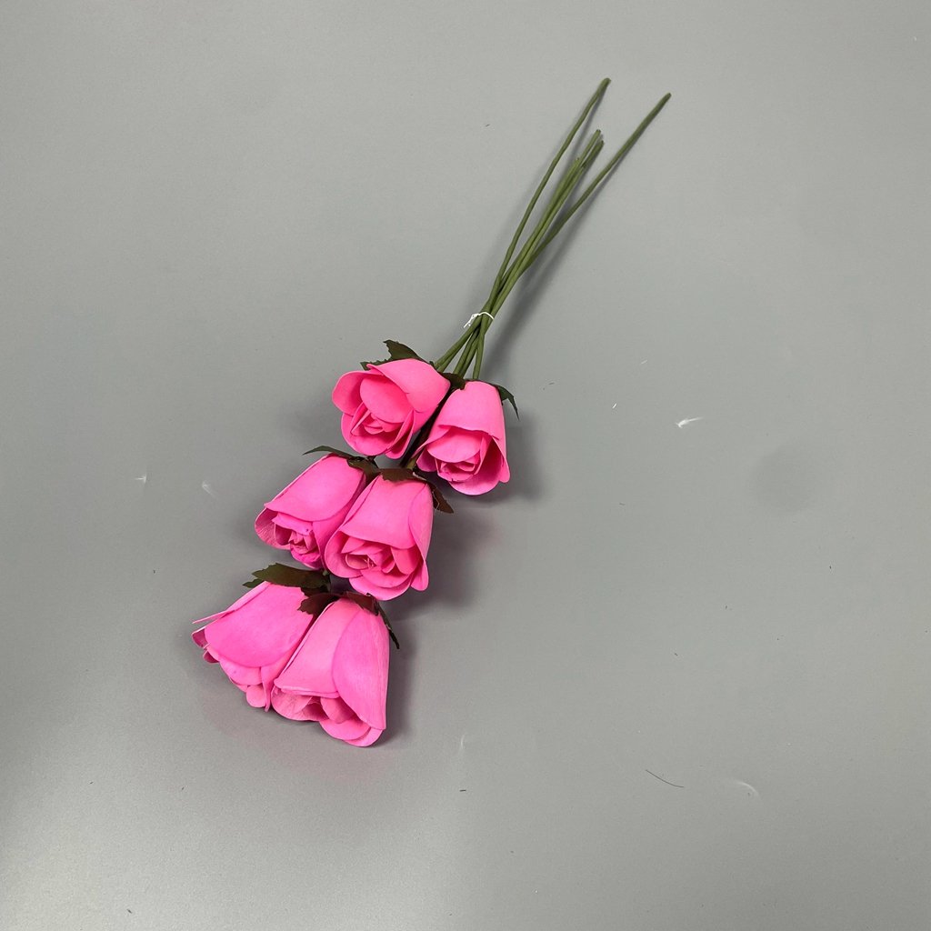 High Quality Hand Crafted Assorted Birch Half Open Wooden Rose Flower For Wedding Home Decoration