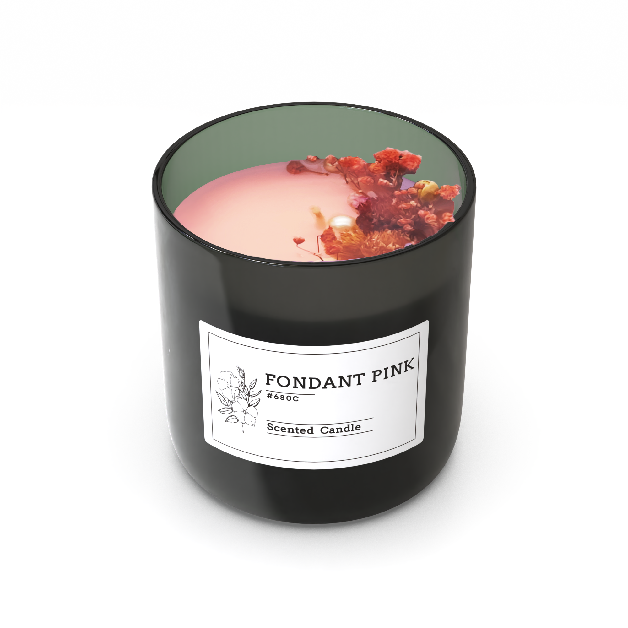 A32P wholesale dried flower scented candles with glass wine bottle ECO-friendly for home decor or gifts
