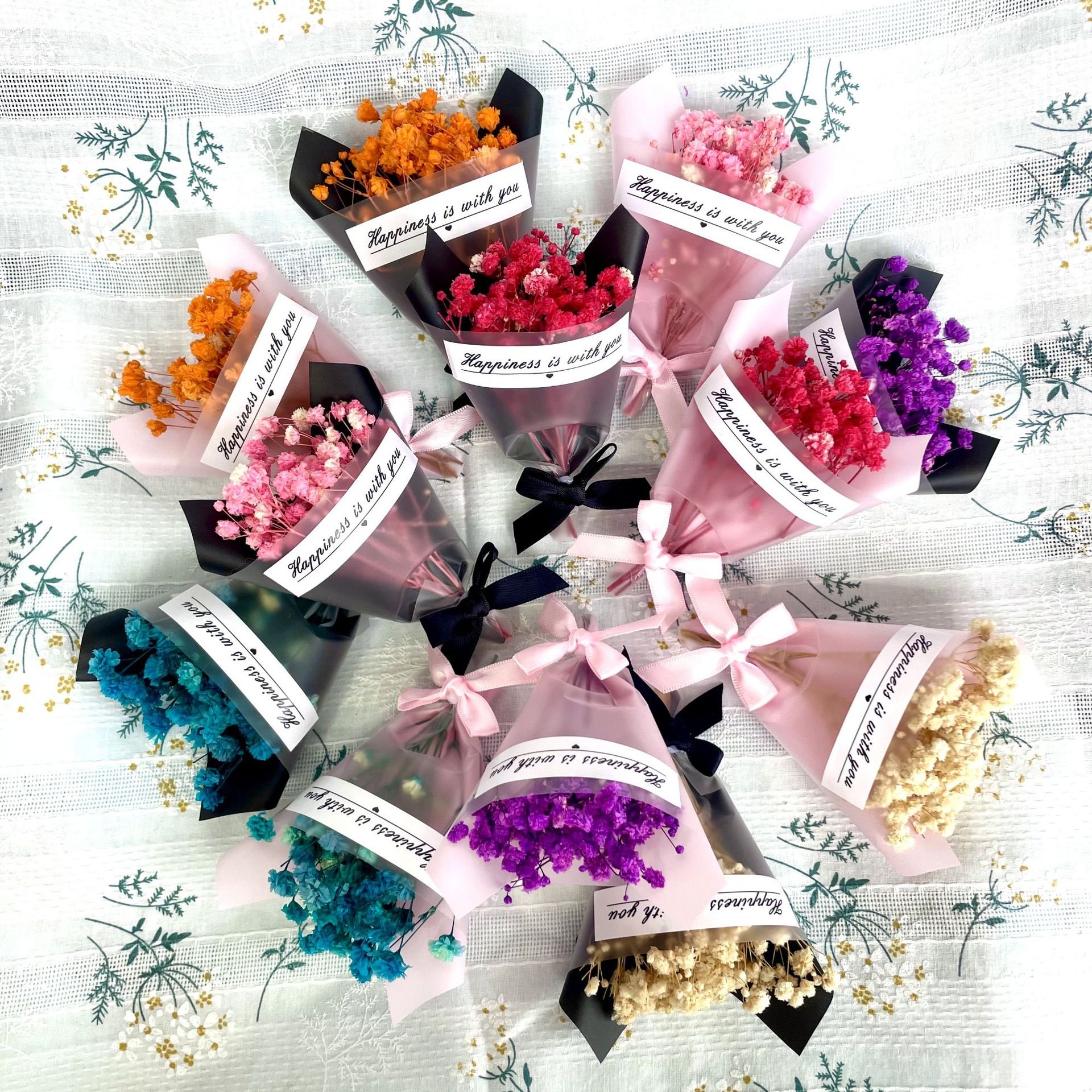 New Design Creative Dried Roses Flower Bouquet for Valentines Day Mothers Day Birthday Gift Romantic Carton Box Party 24*8.5cm