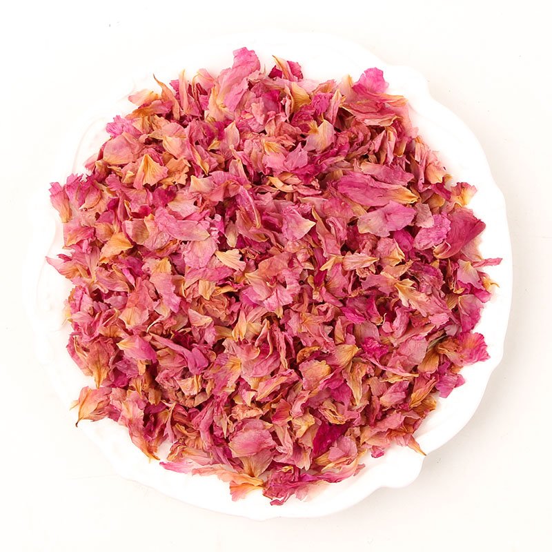 Clean Small Dried Flower Dry Organic Dry Petals Pure Light Pink Dried Rose Petals for Wedding Confetti/Tea/Candle/Cake