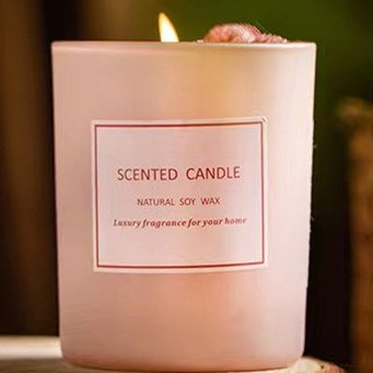 Singhua Wholesale Custom Private Label 5.5 Oz with Dried Flower Natural Soy Wax Scented Candle