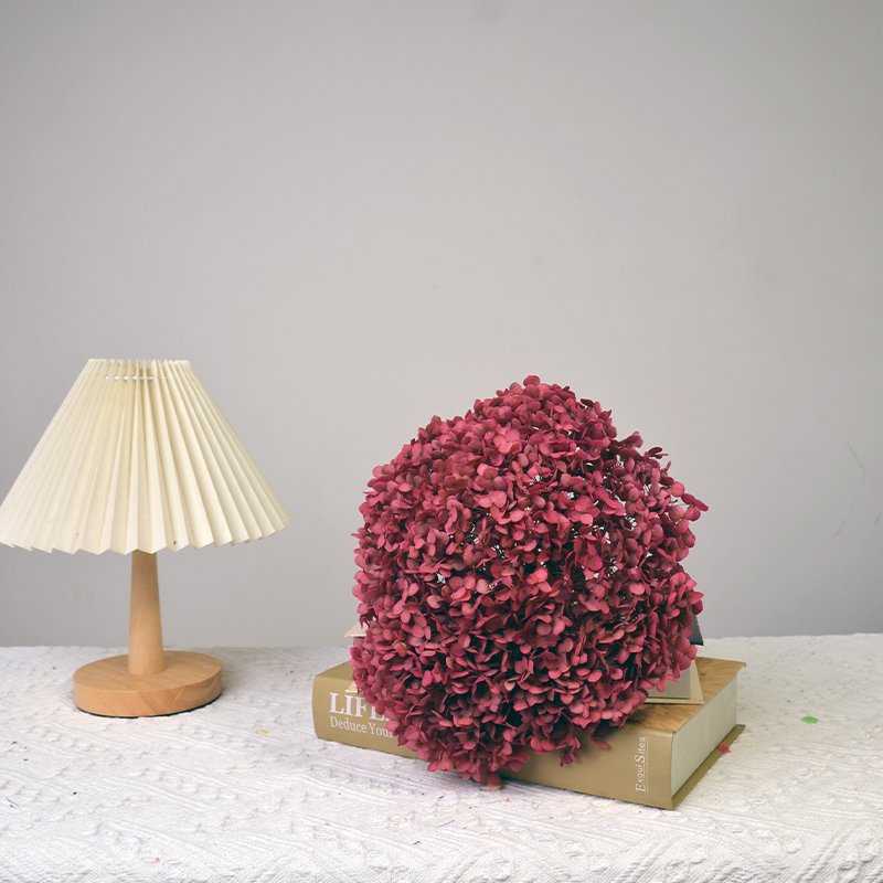 AX-16 Hot sale Hot Selling Dried Flower Anna Hydrangea single stem Eternal Flowers hydrangeas bush Preserved Flower Hydrangeas