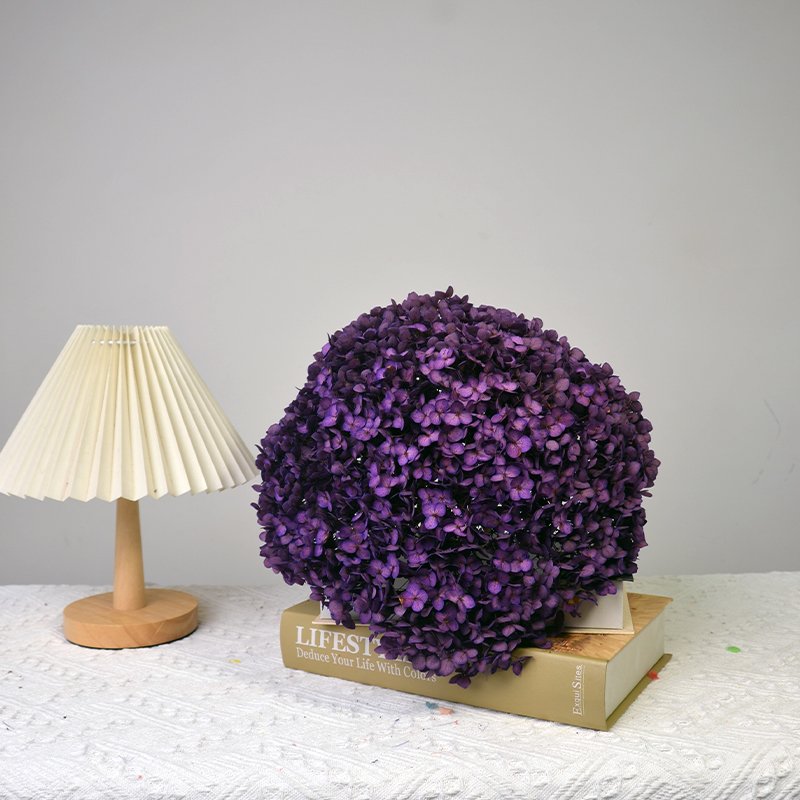 AX-16 Hot sale Hot Selling Dried Flower Anna Hydrangea single stem Eternal Flowers hydrangeas bush Preserved Flower Hydrangeas
