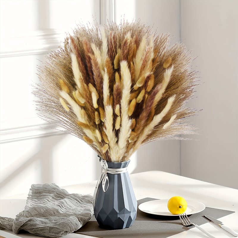 Boho Pampass Grass Bouquet Natural Dried Flower Branch Multicolor Fluffy Pampas Grass Decor Wedding Home Decoration Flowers
