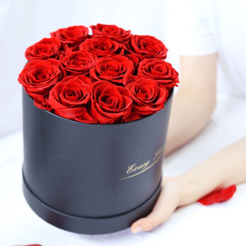 Yunnan Factory Wholesale Customized Logo Natural Beautiful Dried Rose Preserved Flower Long Life Fresh Eternas Ecuadorian Flower