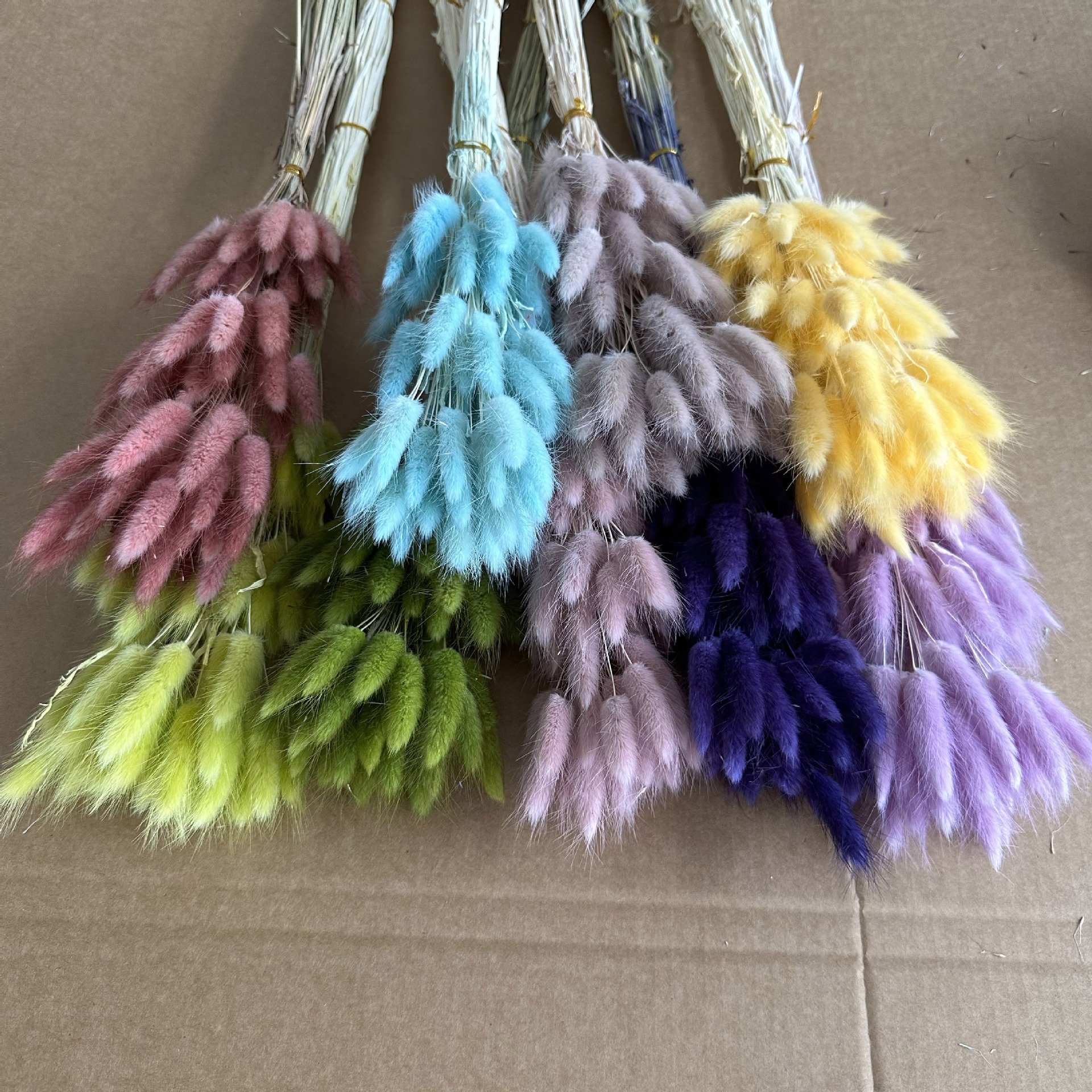 DP-003 Wholesale Dry flower pampas flower bouquets 50 heads Rabbits Tail Grass Bunny Tails Dried Flowers