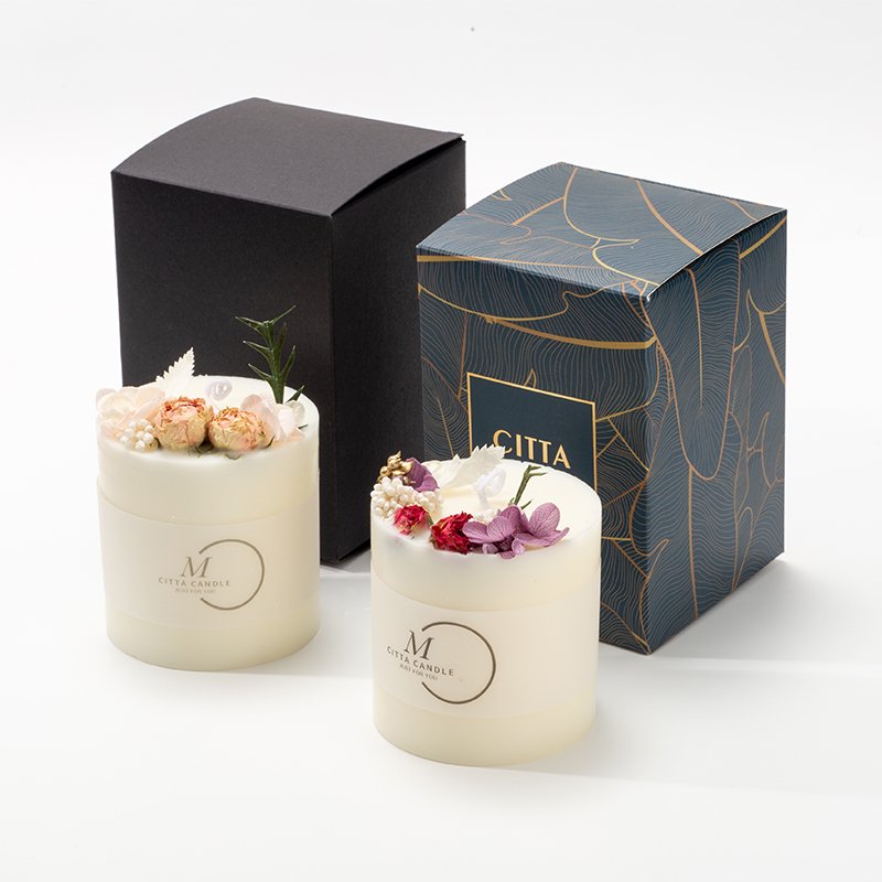 Nordic Luxury Smokeless Forest Soy Wax Gift Romantic Holiday Dried Flowers Scented Candle Home Decorative Souvenir