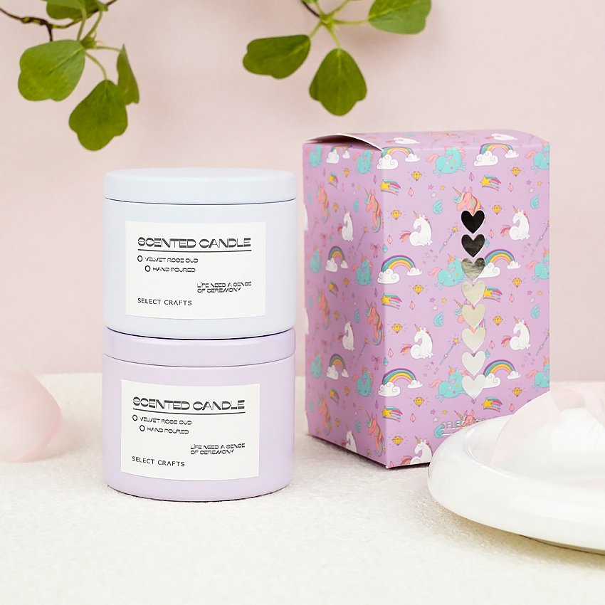 Wholesale Custom Home Decor Handmade Candles Luxury Lavender Dried Flower Travel Tin Soy Candle Scented Candles