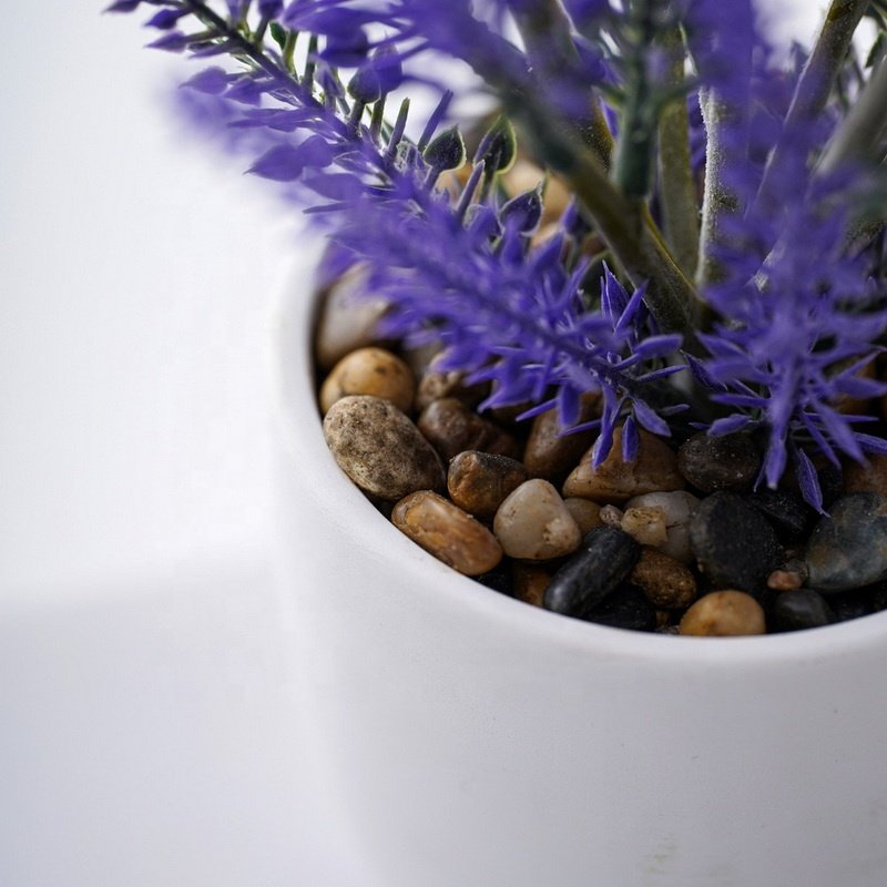 Hot Sale Artificial Lavender Potted Flowers Potted Lavender Flower Faux Flower Planter For Home Decor