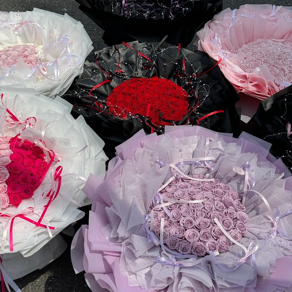 Valentines day gift dried forever immortal everlasting 52pcs Eternal rose preserved flower Bouquet
