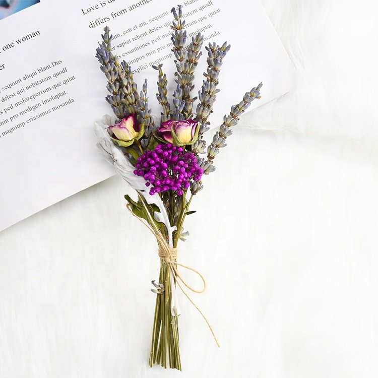 Sumflora High quality supply colorful flower for bridal bouquet dry flower mini bouquet