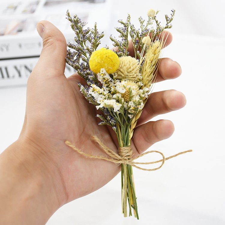 Sumflora High quality supply colorful flower for bridal bouquet dry flower mini bouquet