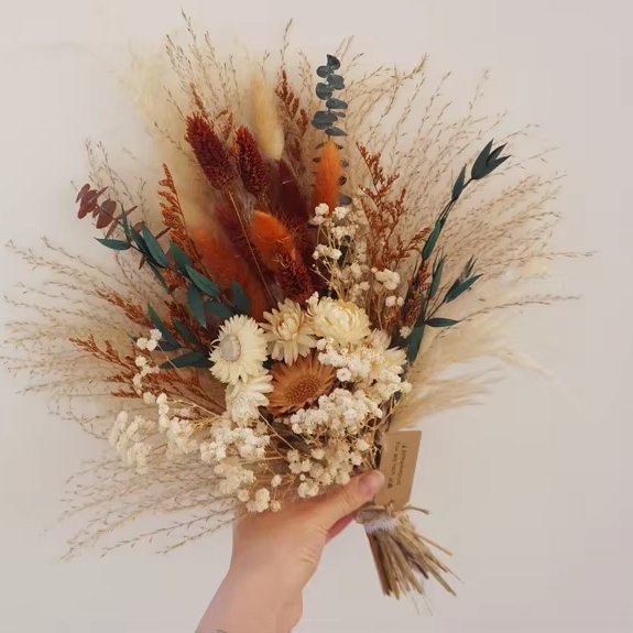 Wholesale Nature Real Flower Reed Pampas Grass Rabbit Tail Wheat Mixed Dried flower Bouquet Mini For Wedding Home Decor