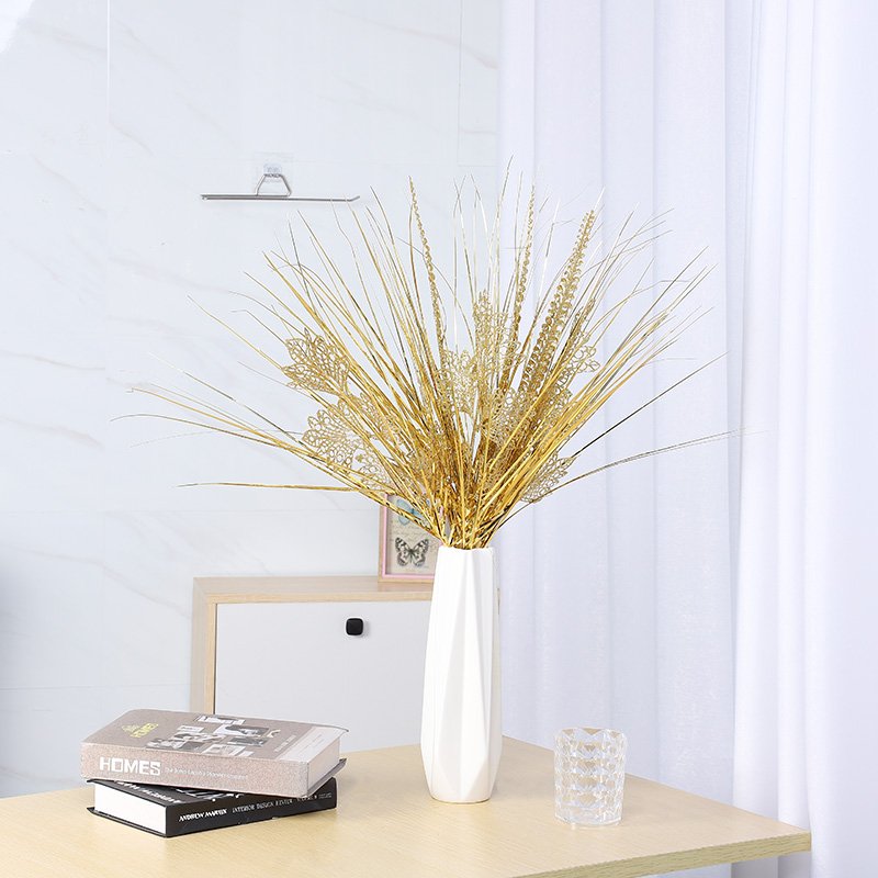 Real feel green plant simulation flower living room decoration TV cabinet furnishings dry flowers false flowers ground potted