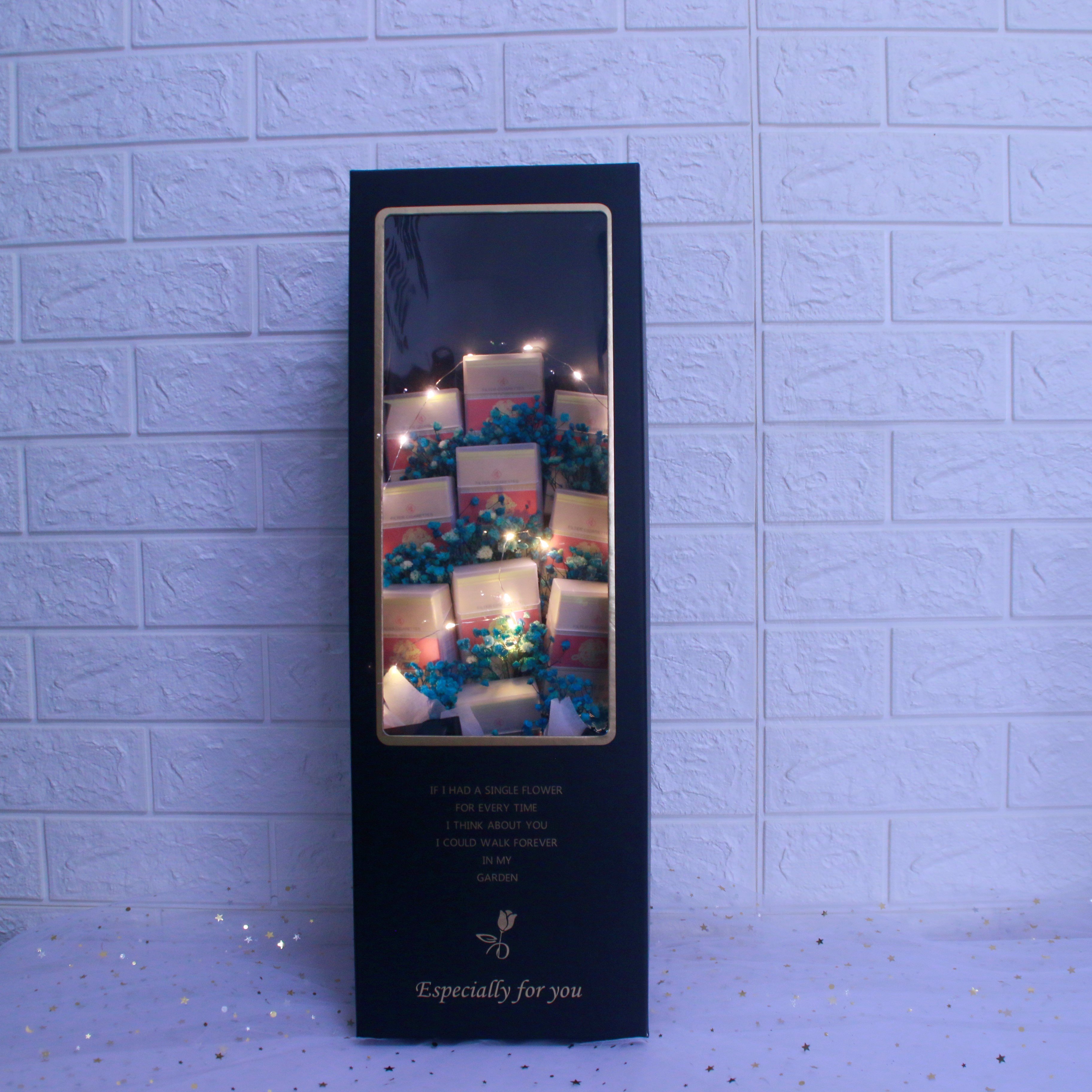 YX Exquisite Bouquet of Dried Gypsophila Cigarette Flowers New Design Elegant Gift Box Graduation Mother's Day Sending Boyfriend