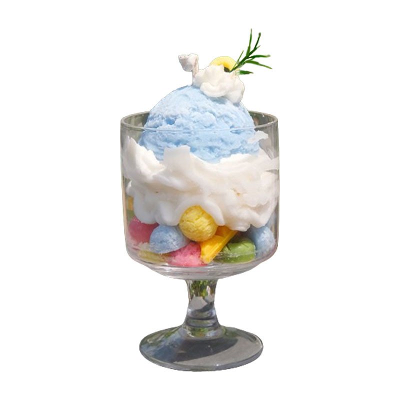 Ice Cream Scented Luxury Candles Transparent Glass Jars Unique Design Customizable Scents Decorative Candle Jars
