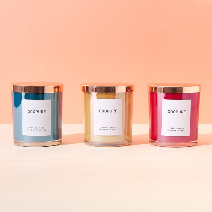 C&H Wholesale Private Label Novelty Customized Colorful Glass Vessel Luxury Aromatherapy Candles Custom Home Decoration